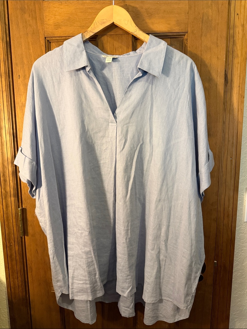 Cato. Light Blue women’s Relaxed Collared Shirt